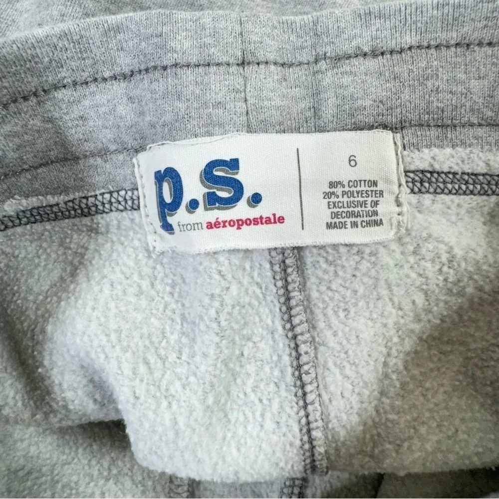 P.s. Aeropostale Kids Fleece Lined Gray Drawstring Sweatpants